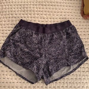 Outdoor Voices (OV) navy speckled relay shorts